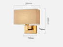 Axyaa LED Rotating Angle Wall Light with Fabric Lampshade for Bedroom and Living Room
