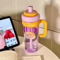 Axyaa 820ml Sports Water Bottle Jug with Straw, Tea Infuser, and Handle