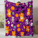 Axyaa Cartoon Cute Halloween Gift Flannel Sofa Blanket