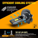 Axyaa H7 LED Headlight Bulb 22000LM CSP 3570 Car Turbo Light 6500K
