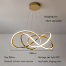Axyaa Gold Lustre Ring LED Pendant Chandelier for Modern Luxury Home Decor
