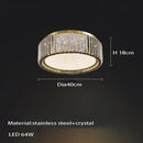 Axyaa Crystal Ceiling Lamp: Elegant Nordic Light Luxury for Home Decor & LED Lighting