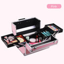 Axyaa Portable Makeup Organizer Box with Lock and 4 Trays