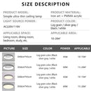 Axyaa Nordic Macaron Ceiling Lamp with Remote Dimming for Modern Home Lighting