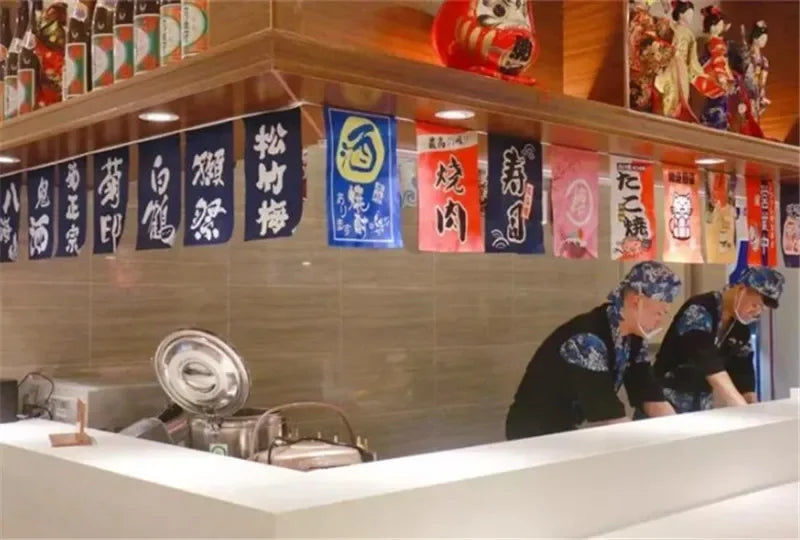 Axya Sushi Shop Hanging Flag Festival Restaurant Decoration