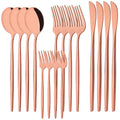 Axyaa Rainbow Stainless Steel Cutlery Set - 16-Piece Dinner Flatware Kit