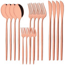 Axyaa Rainbow Stainless Steel Cutlery Set - 16-Piece Dinner Flatware Kit