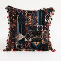 Axyaa Rust Coral Floral Boho Pillow Covers with Tassels