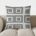 Geometric Square Design Throw Pillow Cover by Axyaa