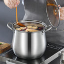 Axyaa Stainless Steel Large Capacity Soup Pot for Induction Gas Stove