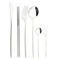 Axyaa Gold Western Dinnerware Set Stainless Steel Cutlery Home Wedding Flatware
