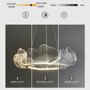 Axyaa Modern Luxury Acrylic Petal Chandelier with LED Lights