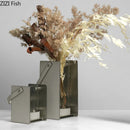 Axyaa Leather Glass Vase: Chic Table Decoration for Flowers, Plants, and Ornaments