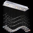 Axyaa Crystal Pendant Lights: Modern Luxury Rectangle Hanging Lamps