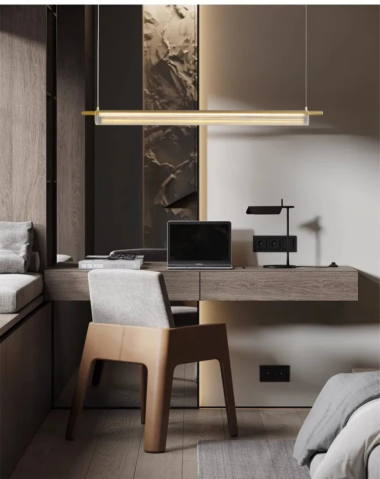 Axyaa Modern Designer Glass Chandelier for Bar and Restaurant with Minimalist LED Interior Art