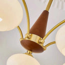 Axyaa Pink White Glass Ball Chandelier for Girl's Room or Kitchen