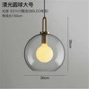 Axyaa Glass Ball Pendant Light: Modern Nordic Home Decor Fixture