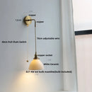 Axyaa Clear Glass LED Wall Lamp Modern Crystal Light for Living Room