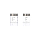 Axyaa Glass Storage Cups - Portable Seal, Thick High Borosilicate, Scale, Sealed Jar