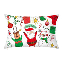Axyaa Christmas Printed Deer & Santas Pillow Case 30x50cm