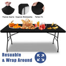 Axyaa Stretch Washable Patio Table Cover Waterproof Outdoor Tablecloth