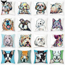 Axyaa Dog Yorkie Pug Cute Pillowcase Sofa Bedroom Decoration