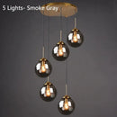 Axyaa Glass Ball LED Pendant Chandelier for Home Lighting Decoration