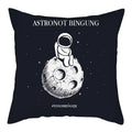 Axyaa Moon Astronaut Rocket Sofa Pillow Cover Cushion Polyester Throw TestCase