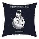 Axyaa Moon Astronaut Rocket Sofa Pillow Cover Cushion Polyester Throw TestCase