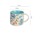 Axyaa Floral Bird Ceramic Mug 450ml Large Breakfast Tea Coffee Cup Business Gift Mug