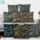 Axyaa Peach Leather Velvet Pillow Case Set - William Morris Design