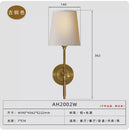 Axyaa Luxury Copper Cloth Wall Lamp: Modern, Simple Bedroom Decor for Restaurant, Villa