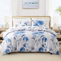 Leaf Plant Duvet Set, Boho Quilt Cover, Home Bedding by Axyaa