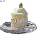 Axyaa Glass Dinner Plates Set - Restaurant Tableware for Desserts, Snacks, Sushi, Cakes