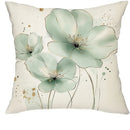 Axyaa Green Floral Print Pillowcase for Home Decor