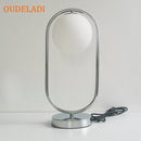 Axyaa Gold Metal Base Glass Ball LED Desk Lamp - Art Decor Statement Piece