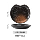 Axyaa Ceramic Japanese Style Irregular Bone Saucers for Cakes, Snacks, Fruits