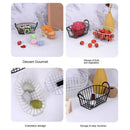 Axyaa Iron Storage Basket with Handle & Desk Organizer for Snacks, Cosmetics - Large Capacity