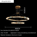 Axyaa Highend Crystal Chandelier LED Luxury Pendant Lamp for Home Decor