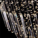 Axyaa Luxury K9 Crystal Chandelier Modern LED Pendant Light for Staircase and Home Decor