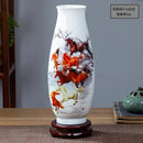 Axyaa Ceramic Vase for Home Decor & Office Desk, Jingdezhen Flower Arrangement Ornament