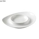 Axya Irregular Solid Color Ceramic Plate Set for Tableware and Snacks
