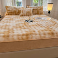 Axyaa Soft Flannel Fitted Sheet in Warm Faux Rabbit Velvet for Cozy Winter Bedding