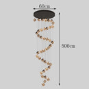 Axyaa Crystal Stair Chandelier LED Ceiling Lamp for Living Room
