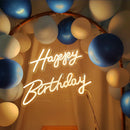 Axyaa LED RGB Happy Birthday Neon Party Sign - Adjustable Illuminated Background