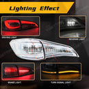 Axyaa Tail Lamps for Toyota Vios 2018-2023 LED Running Reverse Turn Signal Brake Lights