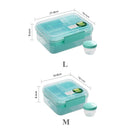 Axyaa Portable 4-Compartment Salad Lunch Box for Adult/Kid/Toddler