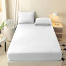 Axyaa Leaf Flower Fitted Sheet - Soft Brushed Polyester Fiber Mattress Cover