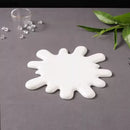Axyaa Ceramic Irregular Dinner Plate Set in Pure White