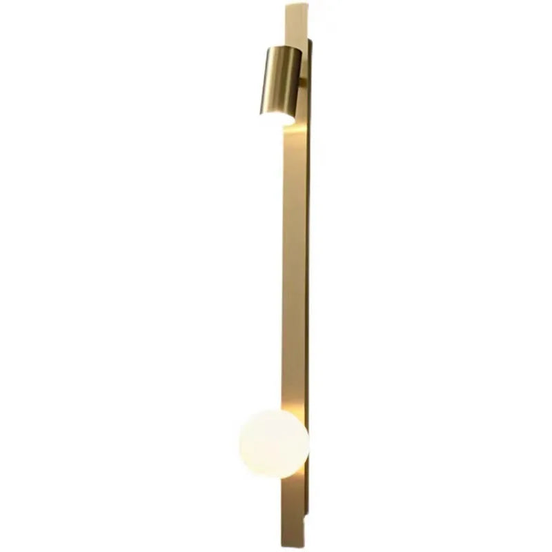 Axyaa Nordic Copper LED Wall Lamp for Customized Hotel Living Room